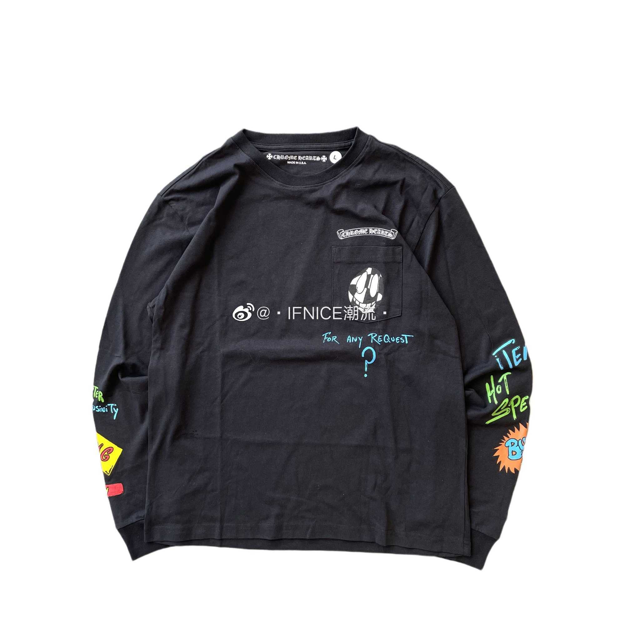 Heart Trendy Chrome Croix records black graffiti Long Sleeve Tee, As shown in figure
Heart Trendy Chrome Croix records black graffiti Long Sleeve Tee, As shown in figure