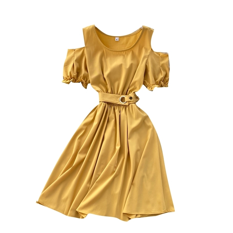 Slim Sexy Off Shoulder Summer Short Tie Dress Vestido De Festa Women Party High Waist Dress Casual A-line Dresses 210521