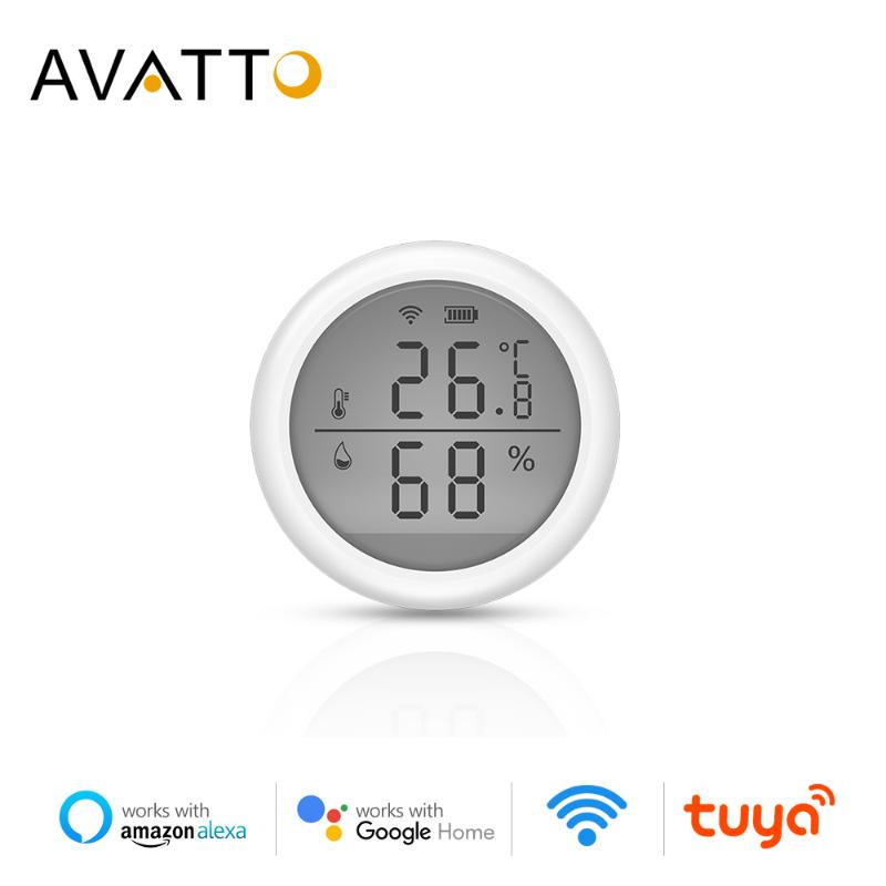 Smart Home Control AVATTO Tuya WIFI Temperature And Humidity Sensor,Fahrenheit Celsius LCD Display Works With Alexa Google Assistant Life
Smart Home Control AVATTO Tuya WIFI Temperature And Humidity Sensor,Fahrenheit Celsius LCD Display Works With Alexa Google Assistant Life
