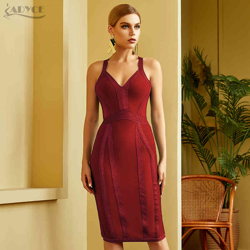 Summer Women Green V Neck Club Bodycon Bandage Dress Sexy Spaghetti Strap Sleeveless Celebrity Runway Party 210423