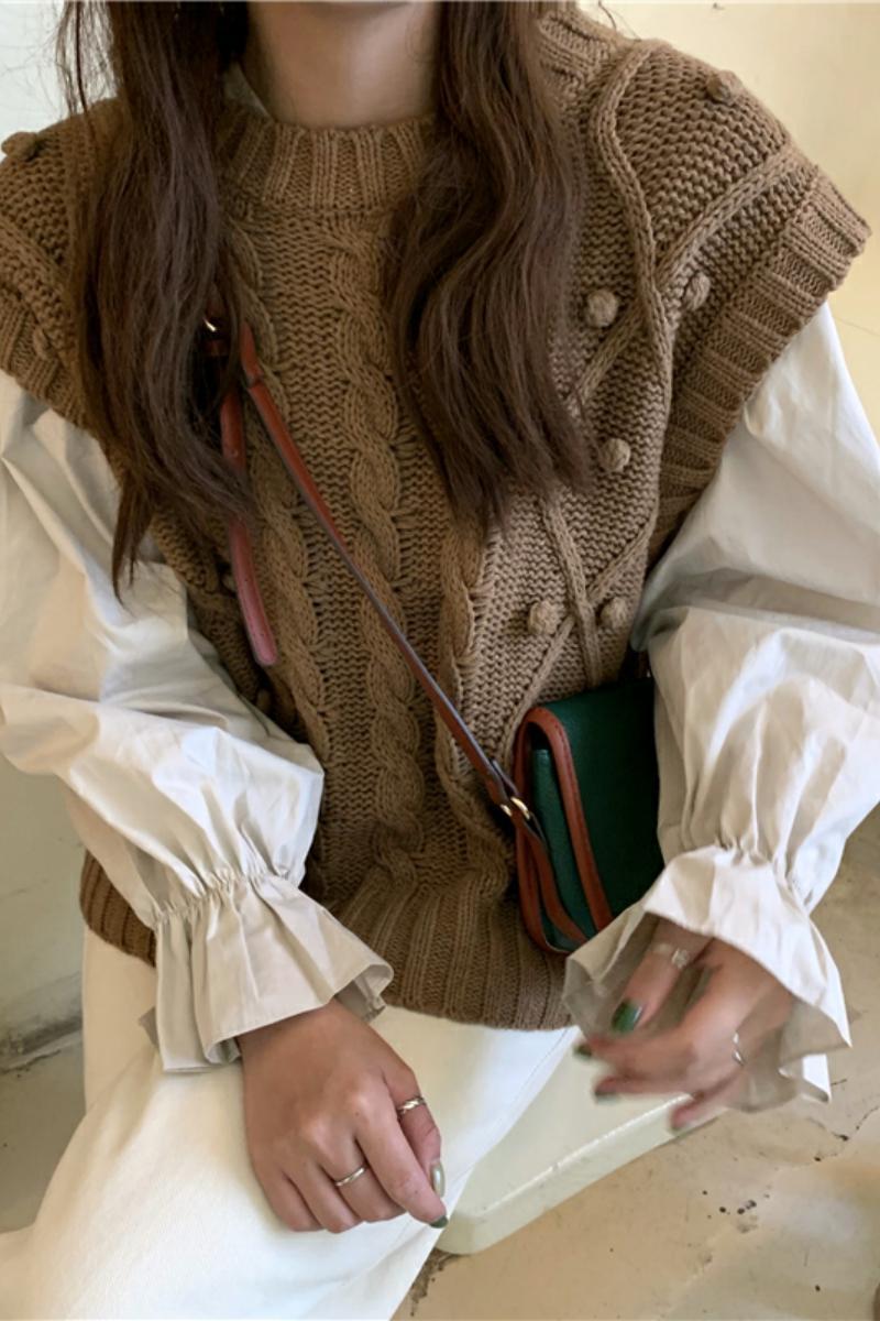 Sweater Vest Female Autumn Korean College Style Girl All Match Sleeveless Loose Student Knit Jumper Women Waistcoat 210519