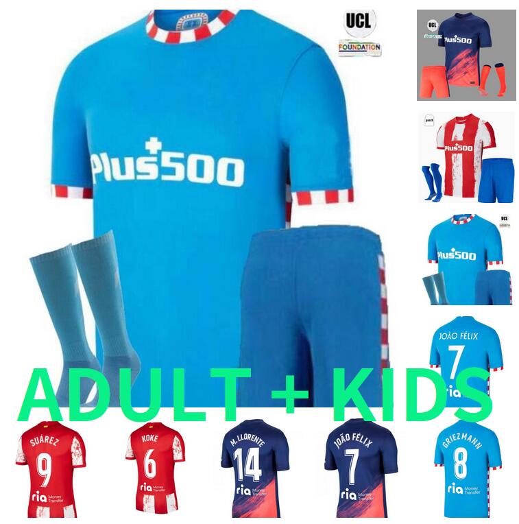 21/22 SUAREZ GRIEZMANN JOÃO FÉLIX Soccer Jerseys KOKE CORREA DEMBELE 2021 2022 Champion camisetas de fútbol Men kids kits socks full sets fooball shirt Thailand
21/22 SUAREZ GRIEZMANN JOÃO FÉLIX Soccer Jerseys KOKE CORREA DEMBELE 2021 2022 Champion camisetas de fútbol Men kids kits socks full sets fooball shirt Thailand