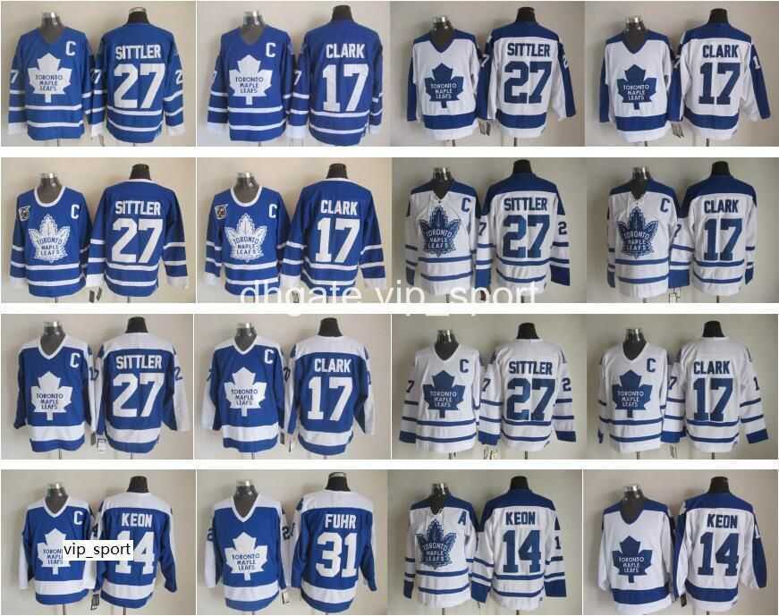 Toronto Maple Leafs 31 Grant Fuhr Jersey Men 14 Dave Keon 17 Wendel Clark 27 Darryl Sittler Vintage Ice Hockey Jerseys Blue White, 27 retro white
Toronto Maple Leafs 31 Grant Fuhr Jersey Men 14 Dave Keon 17 Wendel Clark 27 Darryl Sittler Vintage Ice Hockey Jerseys Blue White, 27 retro white