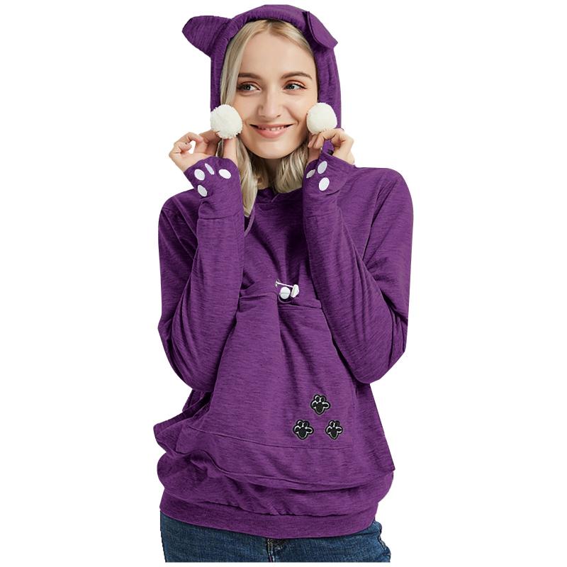 Women's Hoodies & Sweatshirts Autumn And Winter Sweatshirt Fleece Loose Pet Hooded Pullover Cat Dog Large Pouch Carriers, Black
Women's Hoodies & Sweatshirts Autumn And Winter Sweatshirt Fleece Loose Pet Hooded Pullover Cat Dog Large Pouch Carriers, Black
