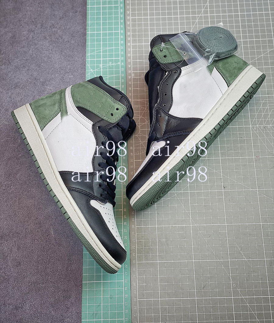 Mens Womens 1 High Clay Green Basketball Shoes Jumpman 1s Summit White Black Sports Designer Sneakers Outdoors Chaussures Trainers With Box
Mens Womens 1 High Clay Green Basketball Shoes Jumpman 1s Summit White Black Sports Designer Sneakers Outdoors Chaussures Trainers With Box