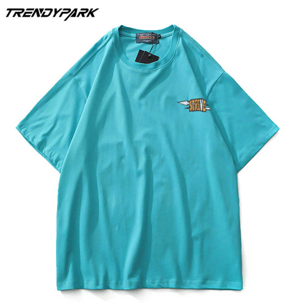 Men's T-shirt Big Letters Print Summer Short Sleeve Hip Hop Oversize Cotton Casual Harajuku Streetwear Top Tshirts Clothing 210601