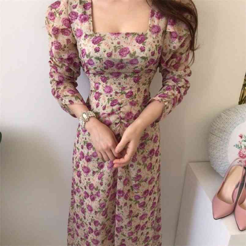 Spring Dress Women Vintage Flower Print Long Sleeve Party Korea Elegant Puff Casual Slim Midi Vestido 210519, Photo color
Spring Dress Women Vintage Flower Print Long Sleeve Party Korea Elegant Puff Casual Slim Midi Vestido 210519, Photo color
