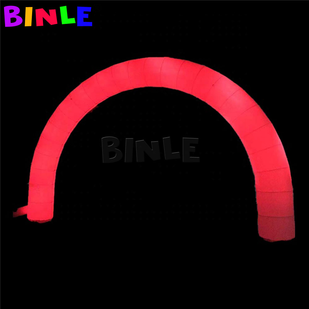 Large Round Inflatable Arch With led Lighting Decoration Wedding Party Event Rainbow Archway Entrance Finish Line Illuminated Balloon