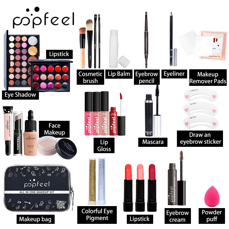 POPFEEL ALL IN ONE Makeup sets For Girl new arrival 20 different styles Full Professional cosmetic kit8764609