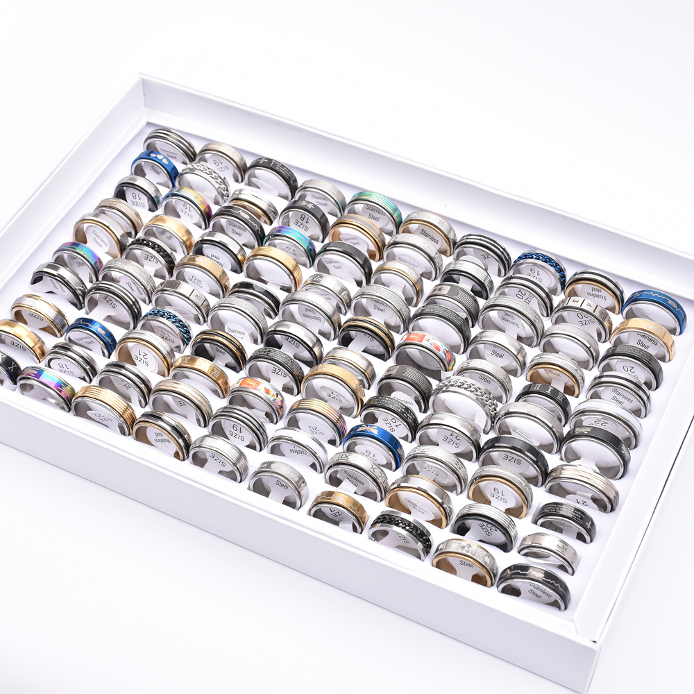 Fashion Rotate Stainless Steel Spinner Rings For Men Women Jewelry Mix Style Birthday Party Gifts Wholesale
Fashion Rotate Stainless Steel Spinner Rings For Men Women Jewelry Mix Style Birthday Party Gifts Wholesale
