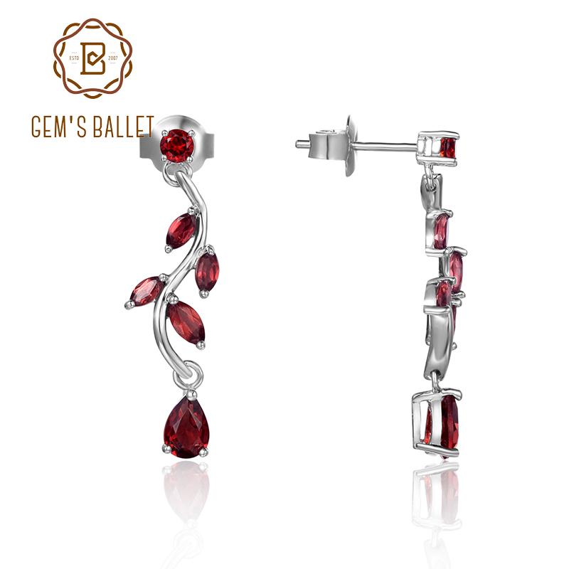 Dangle & Chandelier GEM'S BALLET 925 Sterling Silver Gemstone Earrings Natural Red Garnet Willow Leaves Earrigns For Women Girls FIne Jewelr
Dangle & Chandelier GEM'S BALLET 925 Sterling Silver Gemstone Earrings Natural Red Garnet Willow Leaves Earrigns For Women Girls FIne Jewelr