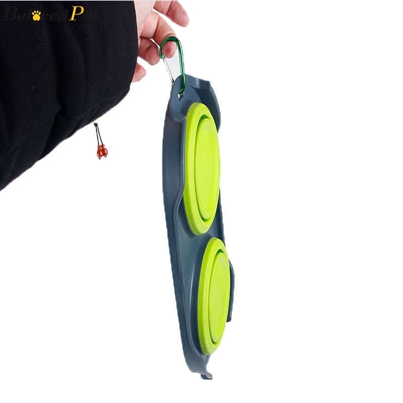 Silicone Foldable Dog Bowls Puppy Food Feeder Outdoor Travel Portable Bowls Water Drinking Cup Food Container Pet Cat Dispenser