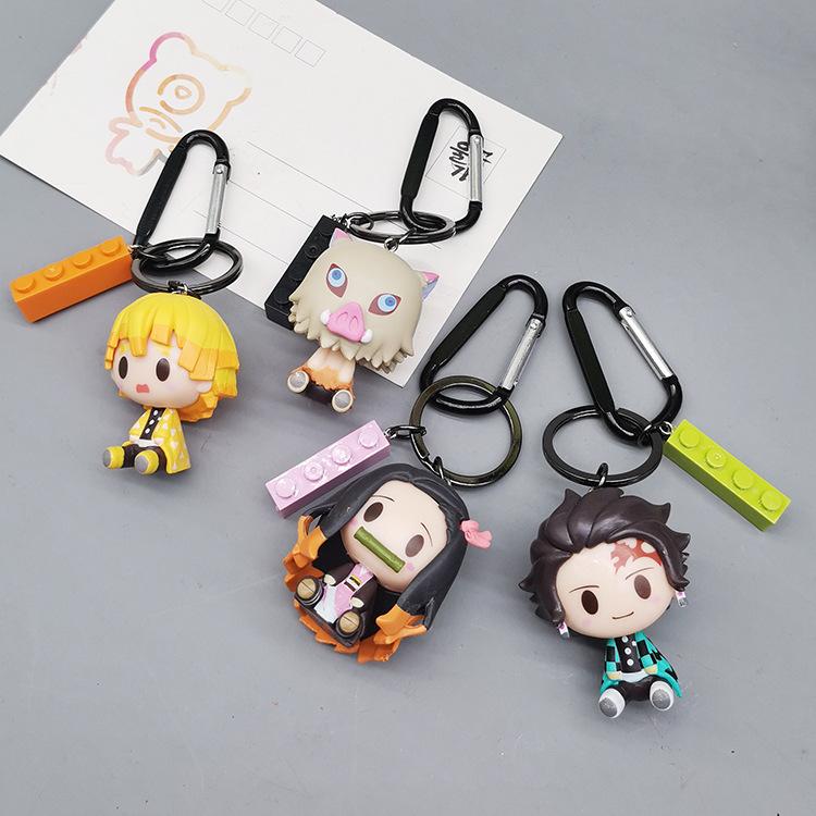 Keychains Anime Demon Slayer Keychain Cute Brinco Blade Of Ghost PVC Key Chain Kamado Tanjirou Cosplay Pompom Keyring Pendant
Keychains Anime Demon Slayer Keychain Cute Brinco Blade Of Ghost PVC Key Chain Kamado Tanjirou Cosplay Pompom Keyring Pendant