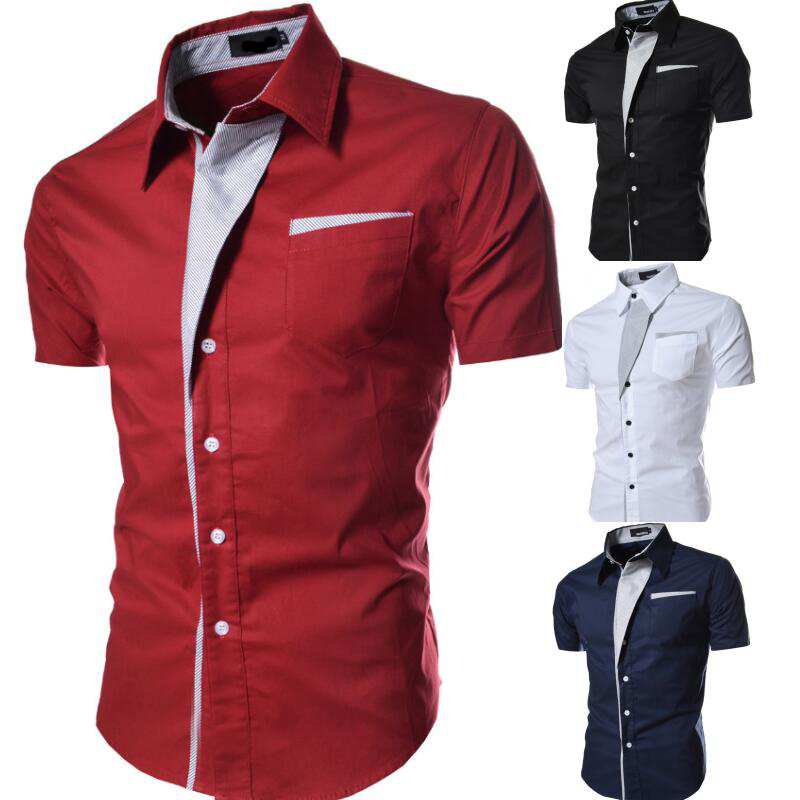 Mens Shirts Classic color matching casual style slim short-sleeved shirt short sleeve men clothing 2020 -XXXL, White;black
Mens Shirts Classic color matching casual style slim short-sleeved shirt short sleeve men clothing 2020 -XXXL, White;black
