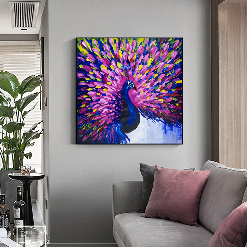 Watercolor Peacock Canvas Pictures Wall Painting For Living Room Decorative Posters Prints Home Decor NO FRAME