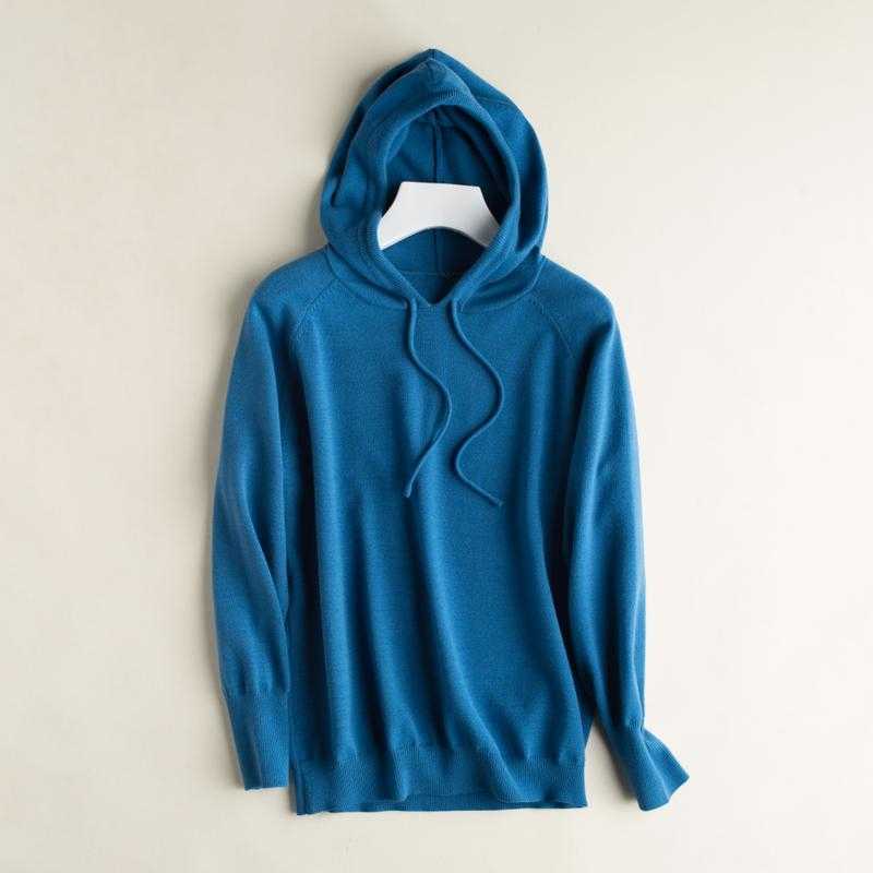 Spring Autumn Women Cashmere Sweater Sport Hoodie Pullovers Knit Jacket Bottomed Female Loose Streetwear 210918