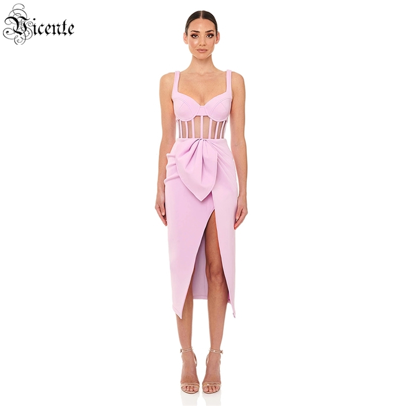 Women' Dress Celebrity Party Cocktail Frill Design Mesh Stitching Open Back Pink Bandage Mid-length 210520
Women' Dress Celebrity Party Cocktail Frill Design Mesh Stitching Open Back Pink Bandage Mid-length 210520