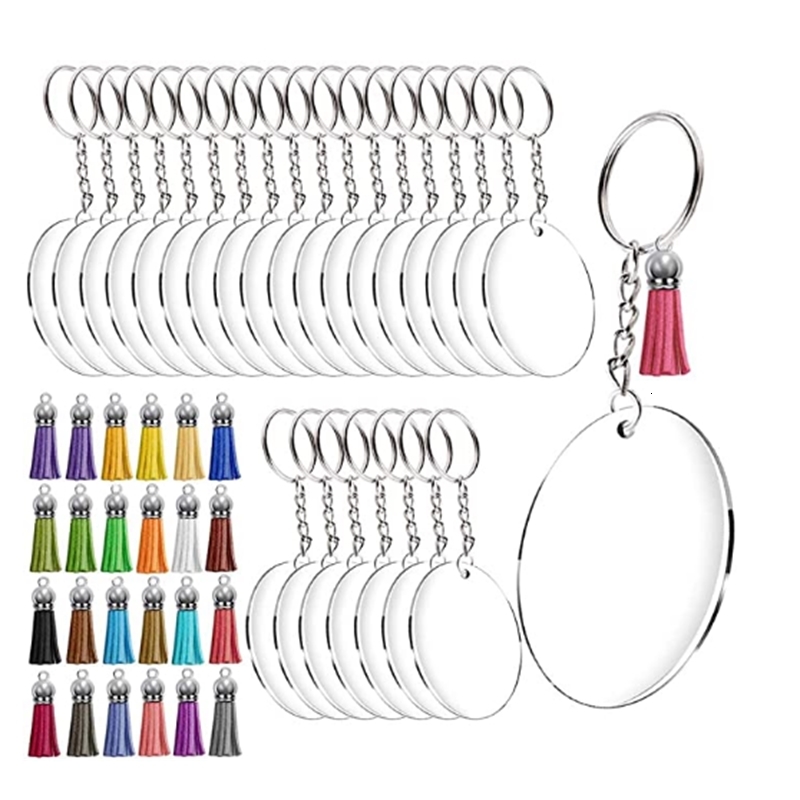 NiceCo Acrylic Keychain Blanks, Transparent Round Acrylic Clear Discs Circles w/Metal Split Key Chain Rings, Colorful Tassel Pen, Silver
NiceCo Acrylic Keychain Blanks, Transparent Round Acrylic Clear Discs Circles w/Metal Split Key Chain Rings, Colorful Tassel Pen, Silver