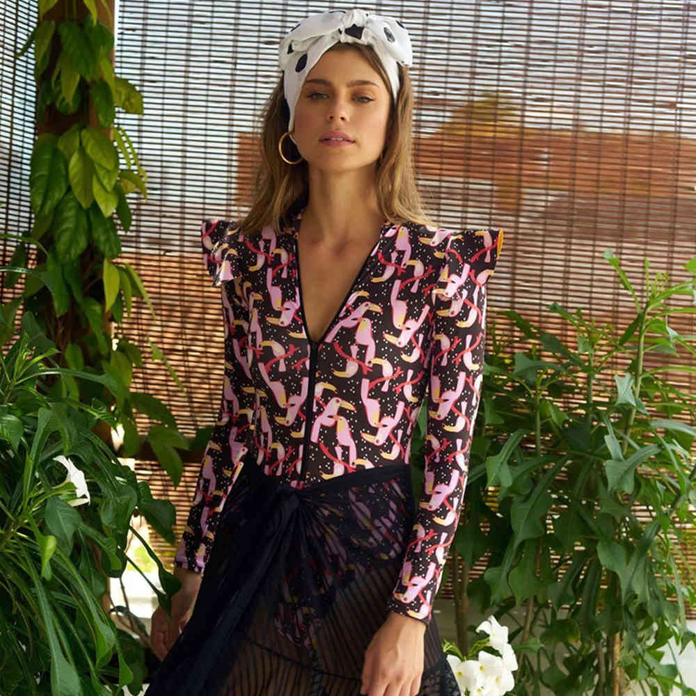 Swimsuit Women Sunscreen Swimwear Mother Daughter Swimsuits Matching Outfits Beachwear Mommy And Me Bathing Suits 210521