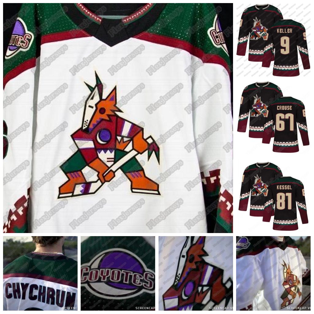 Arizona Coyotes 2021 White Jersey Clayton Keller Phil Kessel 14 Shayne Gostisbehere Lawson Crouse Andrew Ladd Jakob Chychrun Antoine Roussel, Black;red
Arizona Coyotes 2021 White Jersey Clayton Keller Phil Kessel 14 Shayne Gostisbehere Lawson Crouse Andrew Ladd Jakob Chychrun Antoine Roussel, Black;red