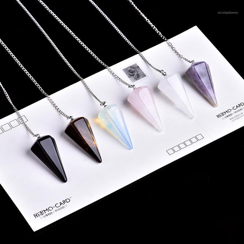 Decorative Objects & Figurines 1PC Natural Crystal Conical Pendant Quartz Mineral Jewelry Wicca Ling Pendulum Divination Decoration Accessor
Decorative Objects & Figurines 1PC Natural Crystal Conical Pendant Quartz Mineral Jewelry Wicca Ling Pendulum Divination Decoration Accessor