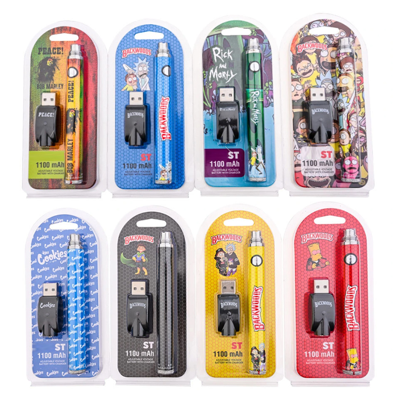 Backwoods Runtz Rick Cartoon full Printing Battery 1100mAh Variable Voltage Adjustable Preheat Vape Pen Blister Kit with USB Charger 12 Colors
Backwoods Runtz Rick Cartoon full Printing Battery 1100mAh Variable Voltage Adjustable Preheat Vape Pen Blister Kit with USB Charger 12 Colors