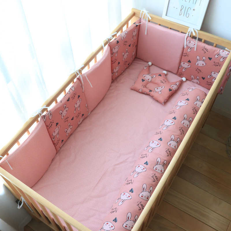 Baby Bumpers In The Crib Protector For borns Nordic Baby Room Decor Children Thick Soft Cot Bumper For Boy Girl Infant Bed 211025