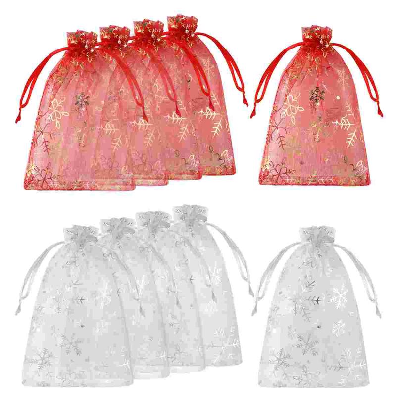 Christmas Decorations Toyvian 50pcs Drawstring Bags Transparent Gauze Snowflake Design Jewelry Pouches Gift Party Supplies For Wedding
Christmas Decorations Toyvian 50pcs Drawstring Bags Transparent Gauze Snowflake Design Jewelry Pouches Gift Party Supplies For Wedding