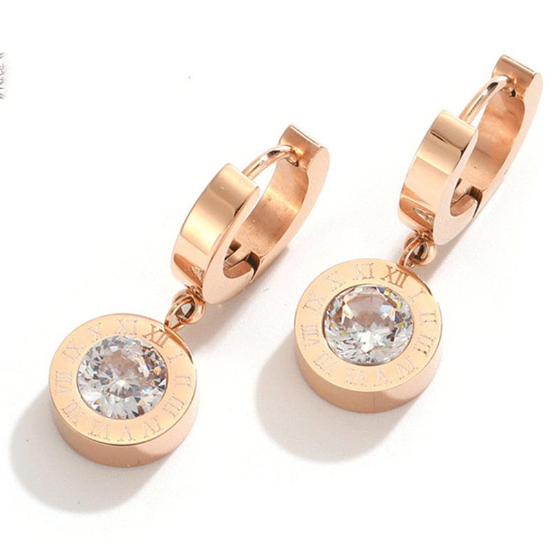 Stud Karopel Fashion Cubic Zirconia Round Roma Number Steel Earrings Charming High Quality Jewelry For Women Girls
Stud Karopel Fashion Cubic Zirconia Round Roma Number Steel Earrings Charming High Quality Jewelry For Women Girls