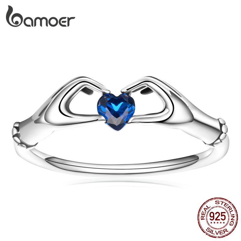 Cluster Rings Bamoer Genuine 925 Sterling Silver Love With Hands Eternal Heart Blue Gem For Women Couple Gift Statement Jewelry, Golden;silver
Cluster Rings Bamoer Genuine 925 Sterling Silver Love With Hands Eternal Heart Blue Gem For Women Couple Gift Statement Jewelry, Golden;silver