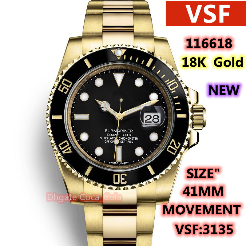 A brand-new Watch Black Blue Ceramic Bezel Automatic Cal.3135 Watches Date VS Factory Men Eta 116618 Sport Diver 904L Steel Yellow Gold VSF Luminous Wristwatches a9
A brand-new Watch Black Blue Ceramic Bezel Automatic Cal.3135 Watches Date VS Factory Men Eta 116618 Sport Diver 904L Steel Yellow Gold VSF Luminous Wristwatches a9