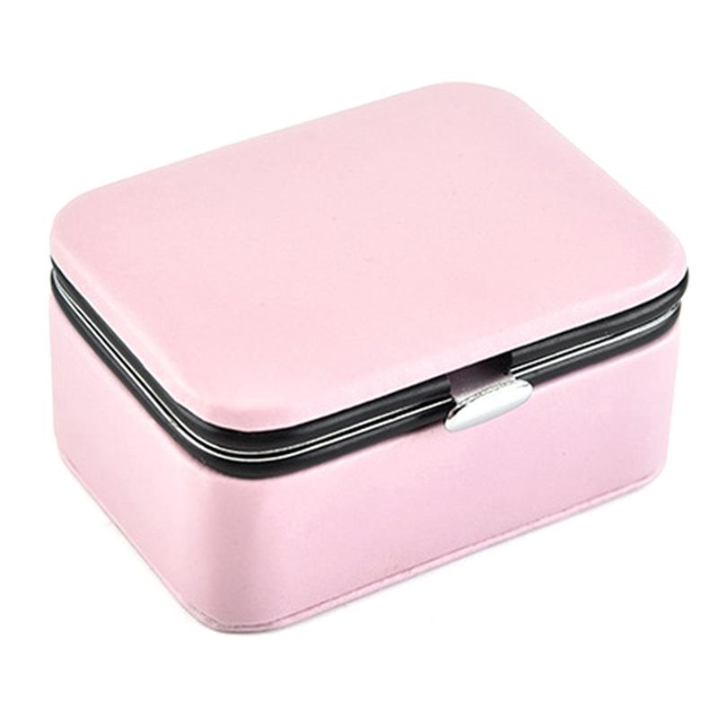 Jewelry Organizer Display Travel Case Boxes Portable Box PU Leather Grids Storage Necklace Earrings Cosmetic Bags & Cases