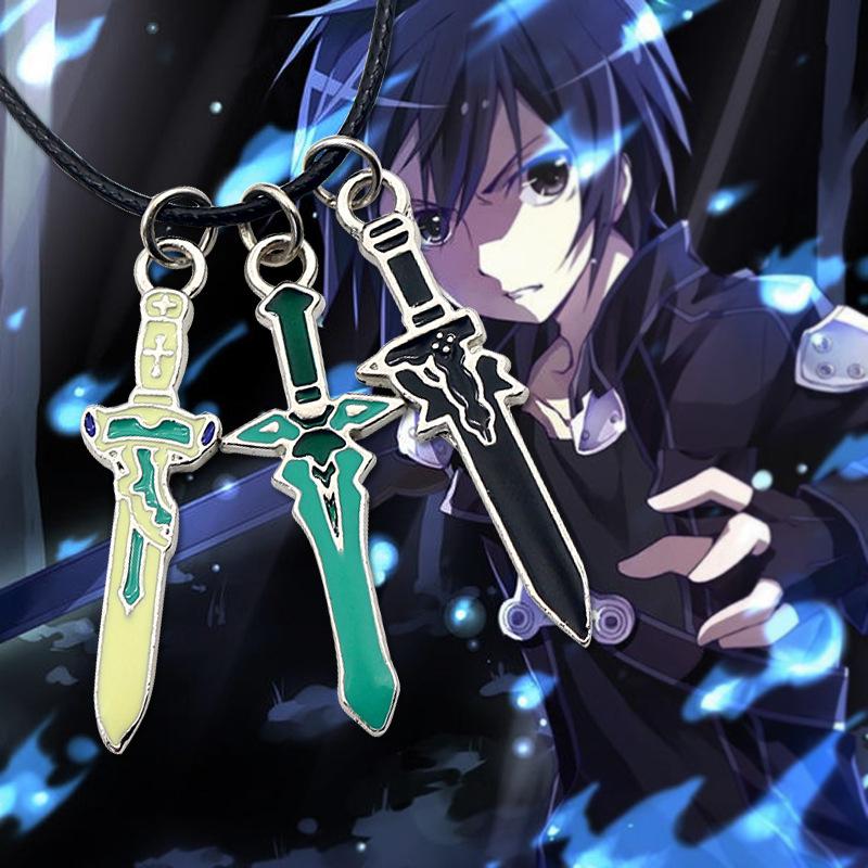 Pendant Necklaces Japan Anime Character Kirigaya Kazuto Elucidator Dark Repulsor Alloy Men's And Women's Necklace Jewelry Wholesale
Pendant Necklaces Japan Anime Character Kirigaya Kazuto Elucidator Dark Repulsor Alloy Men's And Women's Necklace Jewelry Wholesale