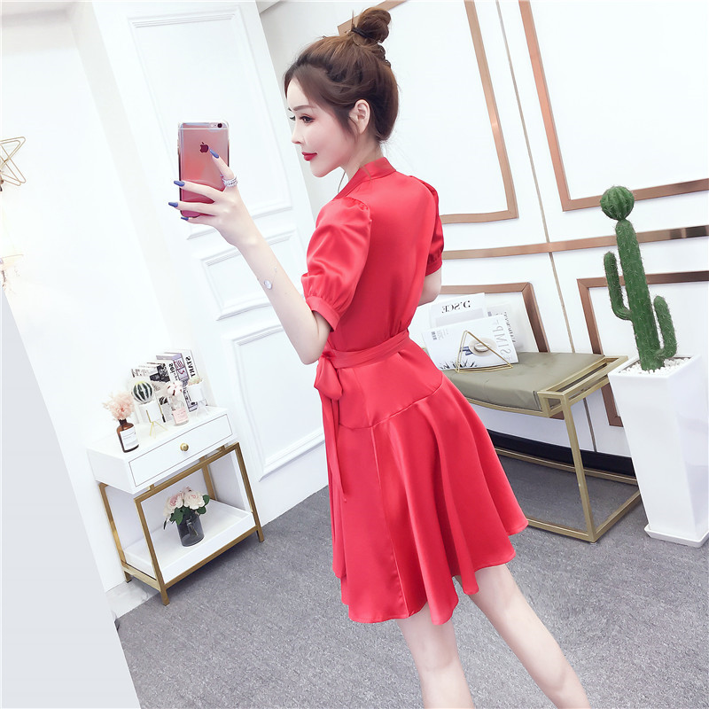 Women Summer Sexy V-Neck Mini Wrap Dress Fashion Elegant High Waisted Sashes Boho Ruffles Beach Short Vestidos 210519