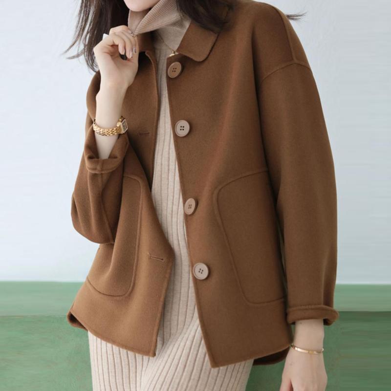 Women's Jackets Simple Woolen Coat Women Short 2021 Spring And Autumn Loose Small Oversized Jacket Tie Dye Denim, Black;brown
Women's Jackets Simple Woolen Coat Women Short 2021 Spring And Autumn Loose Small Oversized Jacket Tie Dye Denim, Black;brown