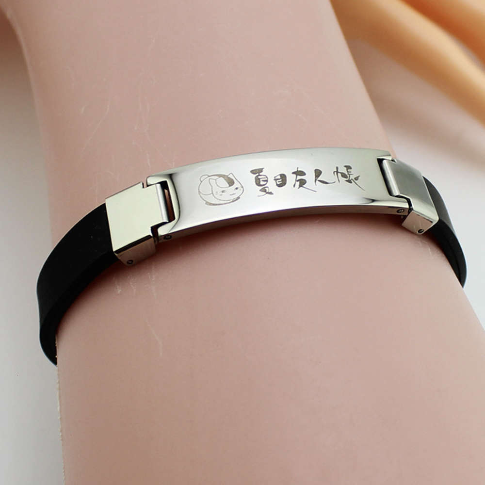 bracelet Xia Mu You Ren Zhang cat teacher cartoon silicone titanium steel flat piece Bracelet, Golden;silver
bracelet Xia Mu You Ren Zhang cat teacher cartoon silicone titanium steel flat piece Bracelet, Golden;silver