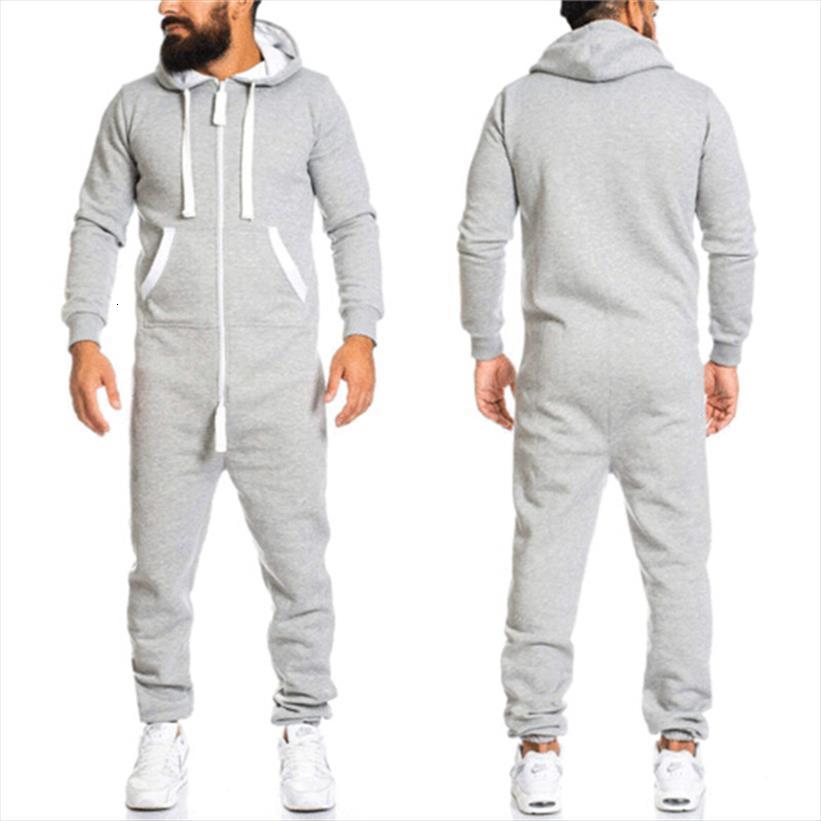 brand autumn jumpsuit solid men tracksuits color long sleeve hooded zip up casual romper with pockets for sports jogging fitness, Gray
brand autumn jumpsuit solid men tracksuits color long sleeve hooded zip up casual romper with pockets for sports jogging fitness, Gray
