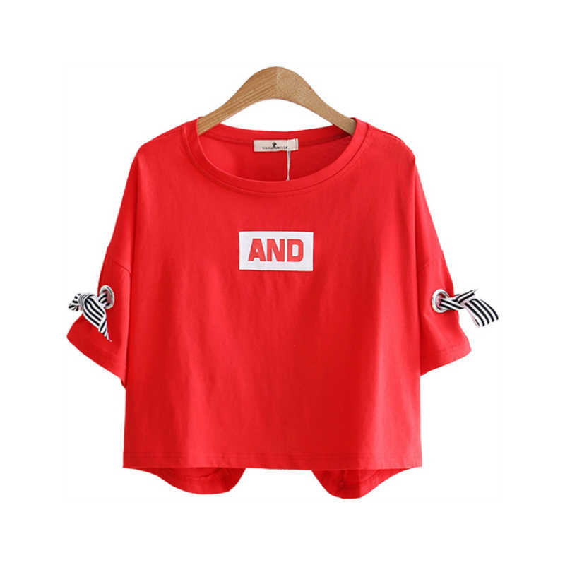 Merry Pretty Women AND Letter Print Lace Up T Shirts Short Sleeve O-Neck Cotton Shirt Sweet Style Casual Loose ops ees 210526, Green
Merry Pretty Women AND Letter Print Lace Up T Shirts Short Sleeve O-Neck Cotton Shirt Sweet Style Casual Loose ops ees 210526, Green