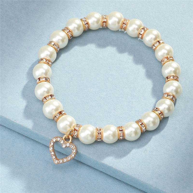 Beaded, Strands Luokey Women Wedding Temperament Crystal Heart Charm Bracelets Bangles Korean Classic Beads Pearl Bracelet Girls Fashion Jew
Beaded, Strands Luokey Women Wedding Temperament Crystal Heart Charm Bracelets Bangles Korean Classic Beads Pearl Bracelet Girls Fashion Jew