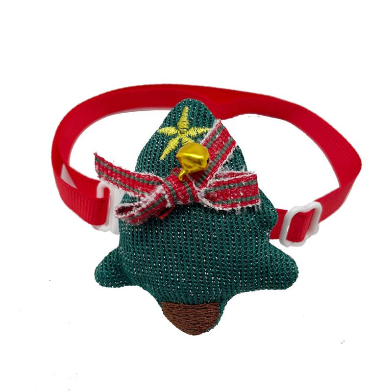 Dog Apparel 50/100pcs Christmas Pet Accessories Santa Claus Deer Collar For Dogs Adjustable Bowtie Necktie Xmas