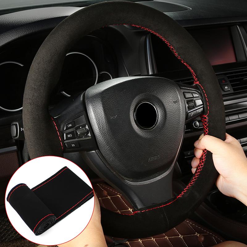 Steering Wheel Covers 38CM Flannelette Leather Cover Universal Braiding Car Case Non-slip Suede Matte
Steering Wheel Covers 38CM Flannelette Leather Cover Universal Braiding Car Case Non-slip Suede Matte