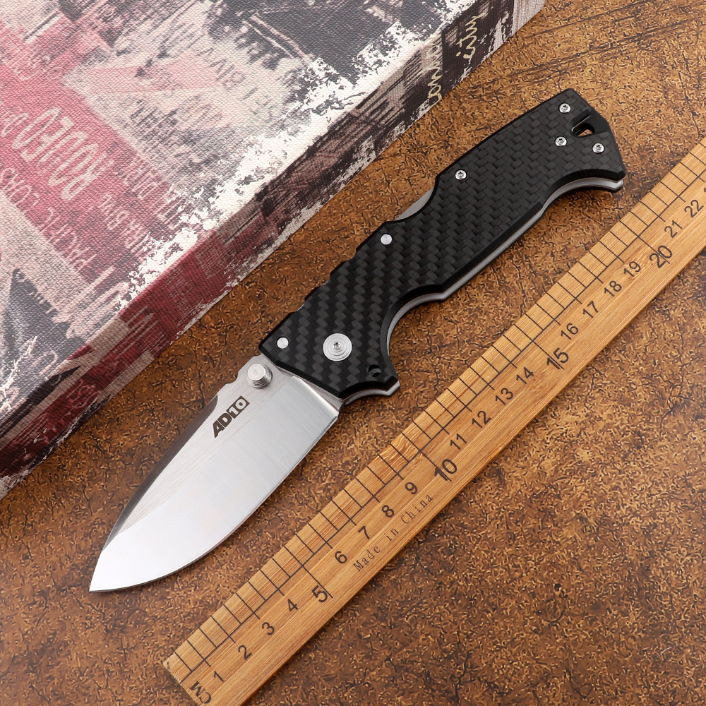 Outdoor portable AD10 carbon fiber handle M390 blade high hardness camping hunting self-defense EDC tool fruit folding knife
Outdoor portable AD10 carbon fiber handle M390 blade high hardness camping hunting self-defense EDC tool fruit folding knife