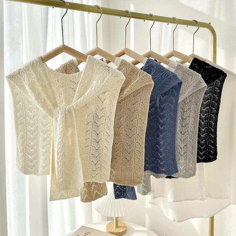 Bow Ties Knitted Hollow Out Fake Collars Shawl Wraps Hooded Sunscreen For Women False Collar Neck Guard Scarf
Bow Ties Knitted Hollow Out Fake Collars Shawl Wraps Hooded Sunscreen For Women False Collar Neck Guard Scarf