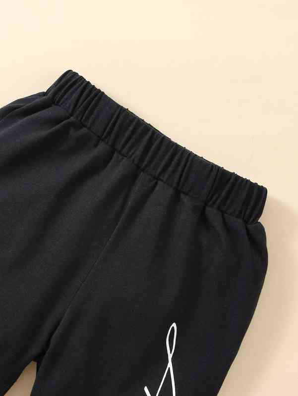 Baby Tiger Print Tee & Letter Graphic Pants SHE