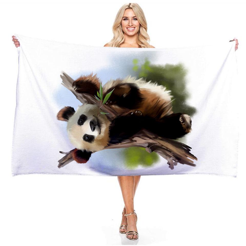 Animal Tiger Bear Panda Beach Towel 3D Digital Printing Rectangular Bath Towels Microfiber Towel4863902