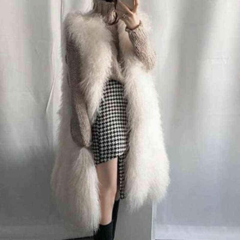 Women Fur & Faux Autumn Winter Long Vest Coat White Black Furry Coats Solid Color Cardigan Vest Warm Velvet Sleeveless Jackets H1027
Women Fur & Faux Autumn Winter Long Vest Coat White Black Furry Coats Solid Color Cardigan Vest Warm Velvet Sleeveless Jackets H1027