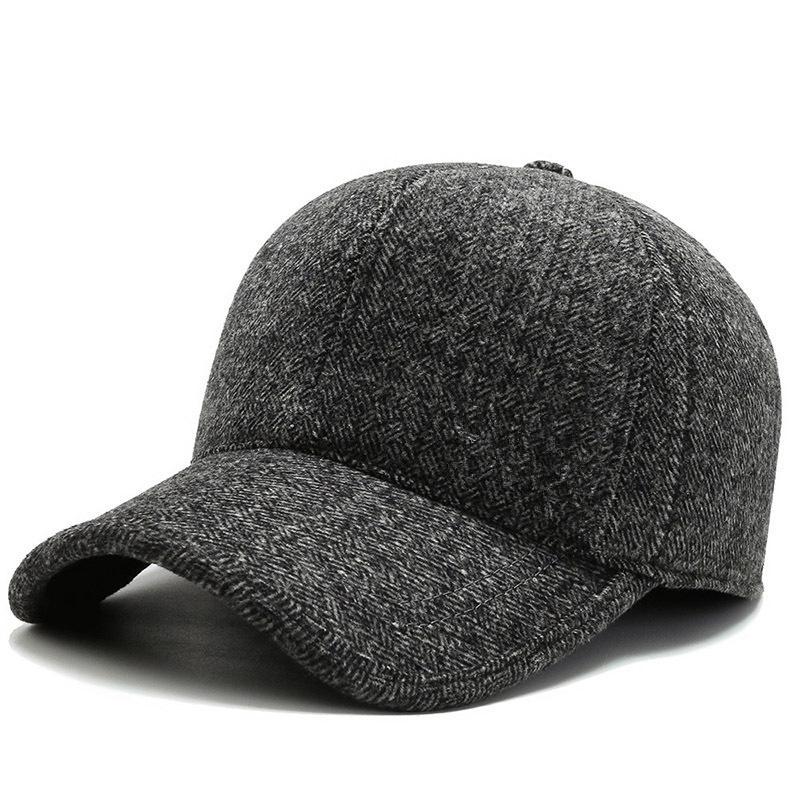 2021 Winter new cotton basball stitching men's autumn and winter cap warm cold-proof ear protection hat, Multi