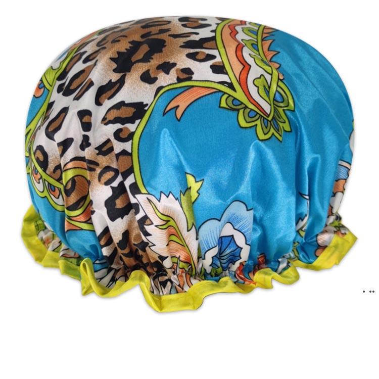 Wide Brimmed Shower Caps Bath Hat Waterproof Double Layers Satin Fabric Hair Bonnets Round Fitted Hats Head Wrap Bathroom Products HWE5891
Wide Brimmed Shower Caps Bath Hat Waterproof Double Layers Satin Fabric Hair Bonnets Round Fitted Hats Head Wrap Bathroom Products HWE5891