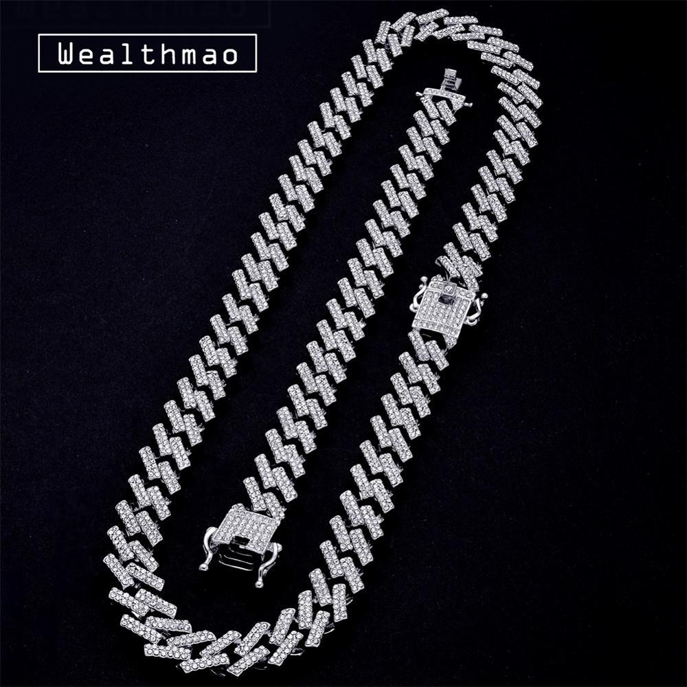 15mm Cuban Chain Fashion Iced Out Prong Gold Silver Color Link Chains Necklaces Crystal Rhinestones Hip Hop Mens Necklace X0509
15mm Cuban Chain Fashion Iced Out Prong Gold Silver Color Link Chains Necklaces Crystal Rhinestones Hip Hop Mens Necklace X0509
