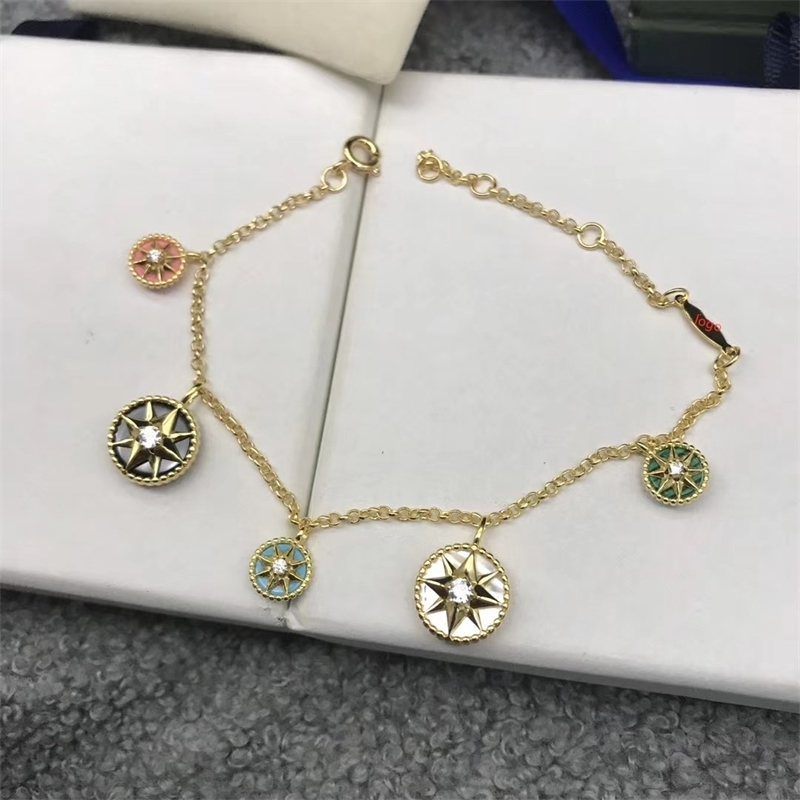 S925 Sterling Silver Dijia's new compass, random flower bracelet, six pointed star for girlfriend and best friend Z1KK, Golden
S925 Sterling Silver Dijia's new compass, random flower bracelet, six pointed star for girlfriend and best friend Z1KK, Golden